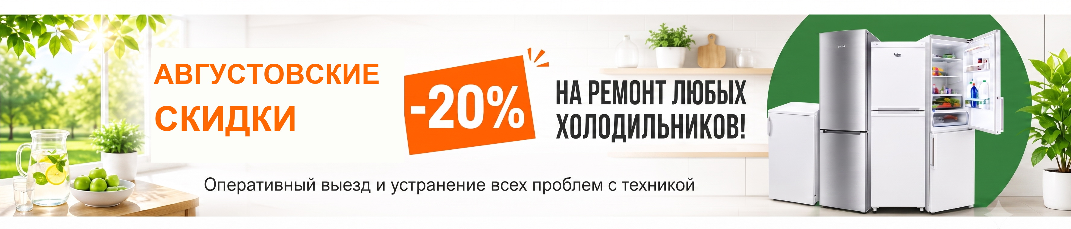 -20% на ремонт холодильников до конца ноября!